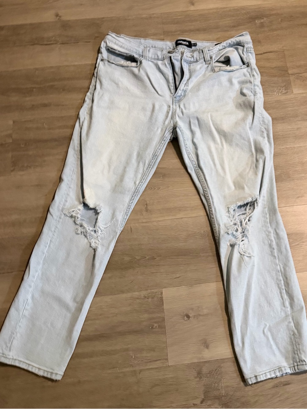 RSQ Light Wash Distressed Skinny Jeans - Light Blue